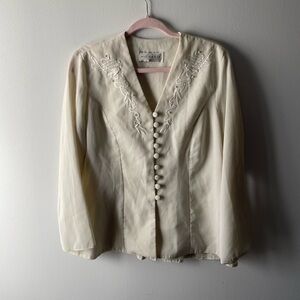 VINTAGE cream blouse